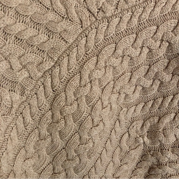 NWT J. Crew Re-Imagined Tan Cable Knit Wool Blend Sweater - Picture 3 of 7